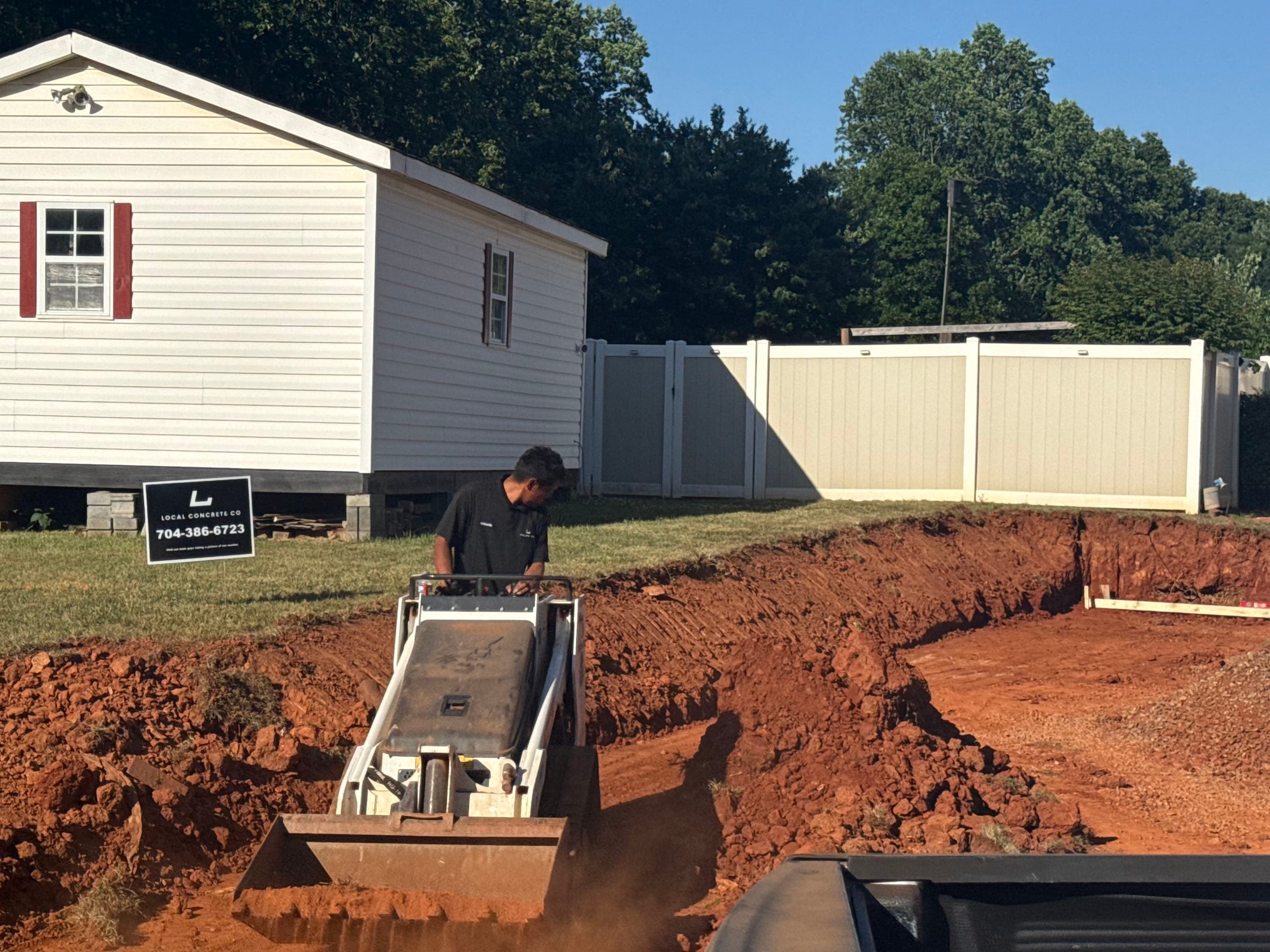 Step 06: Grading & Forming in Garner, NC concrete project by Local Concrete Contractor