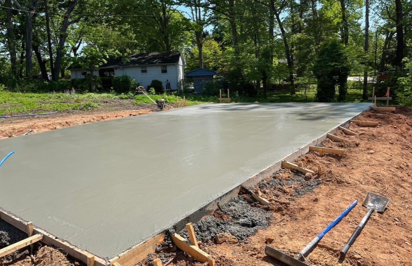 Step 11: Bull Floating in Garner, NC concrete project by Local Concrete Contractor