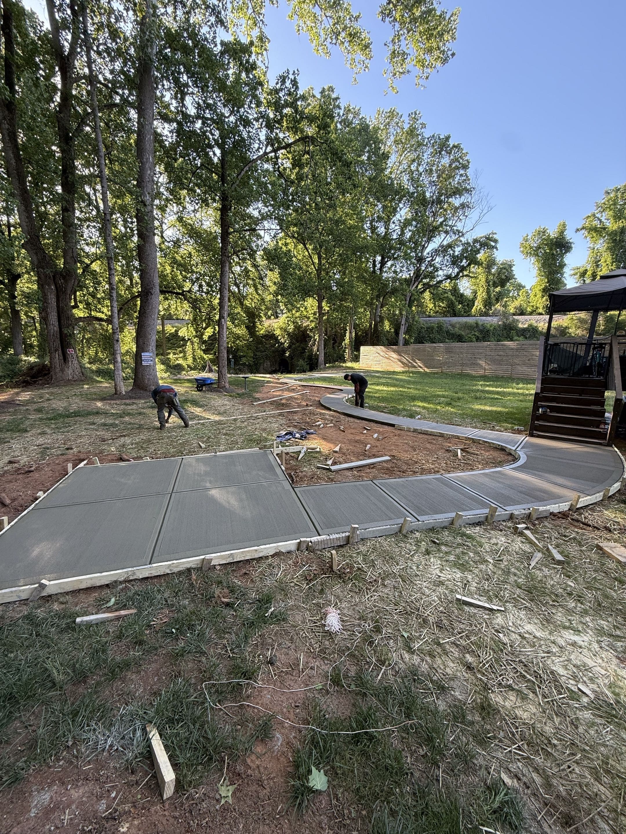Step 15: Form Removal in Garner, NC concrete project by Local Concrete Contractor